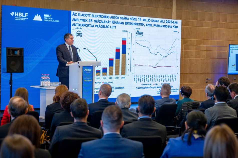 Az elektromos jarműipar helyzetéről beszélt Nagy Marton miniszter a HBLF rendezvényén. - Fotó: Nemzetgazdasági Minisztérium, Papp Szabolcs