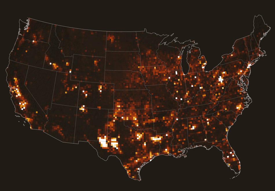 A műholdak is mérik, nem csak becslik az USA metán-kibocsátását - fotó: NASA