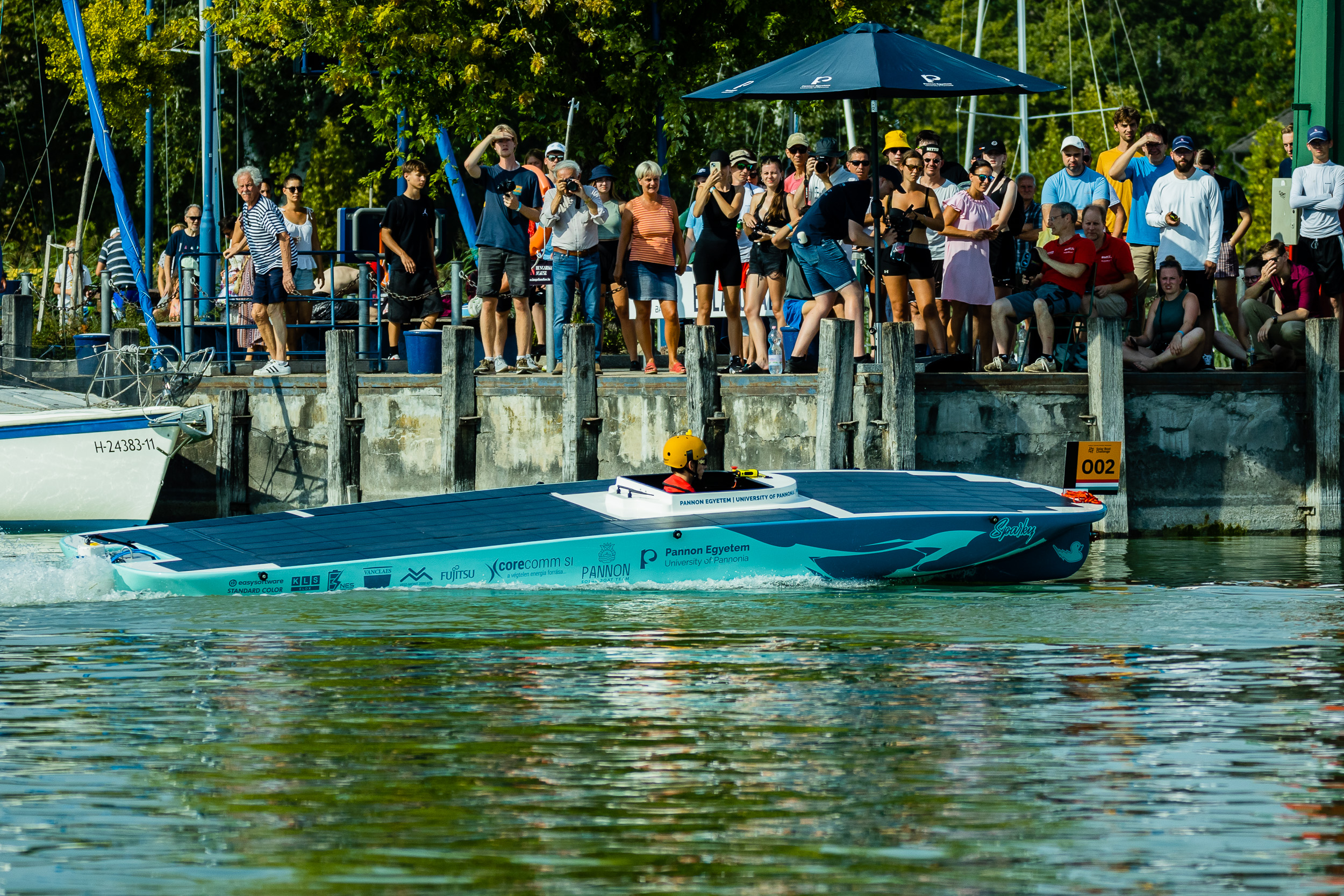 A Pannon Egyetem hajója is ott lesz a Solar Boat versenyzők között. Fotó: Kovács Bálint