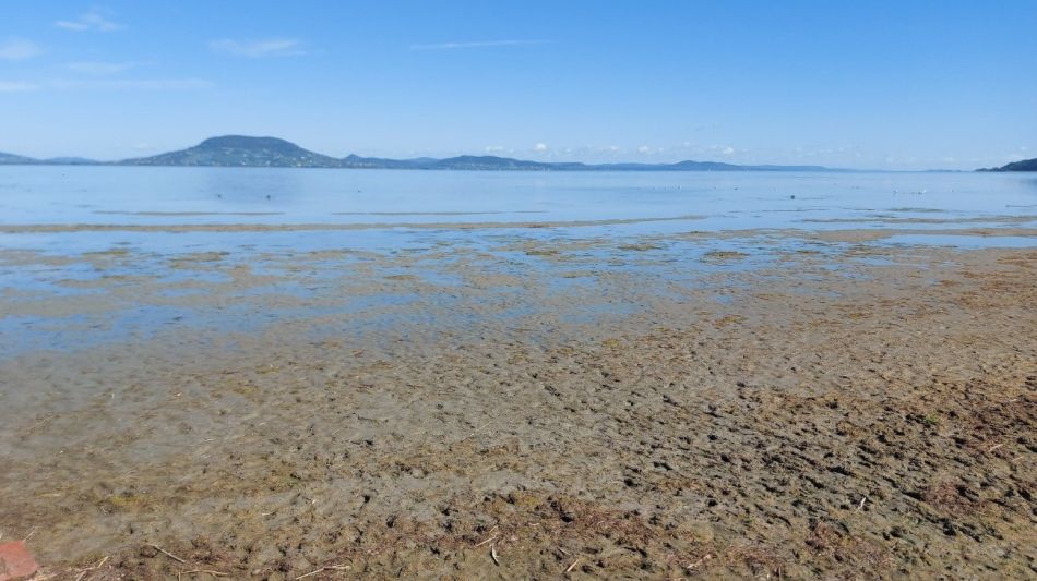 A Balaton vízállása 2025. augusztusában. Fotó: Balatoni Limnológiai Kutatóintézet